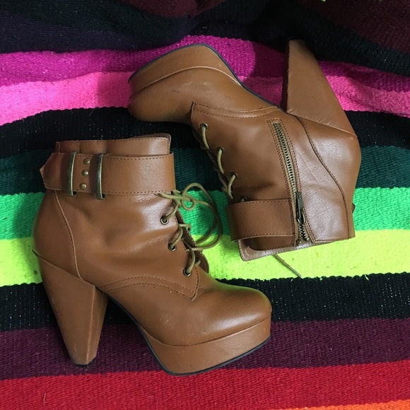 Brown booties, super comfortable