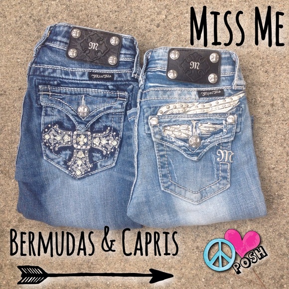 (2) Pair Miss Me GIRLS Capris & Bermudas 💎👑💟