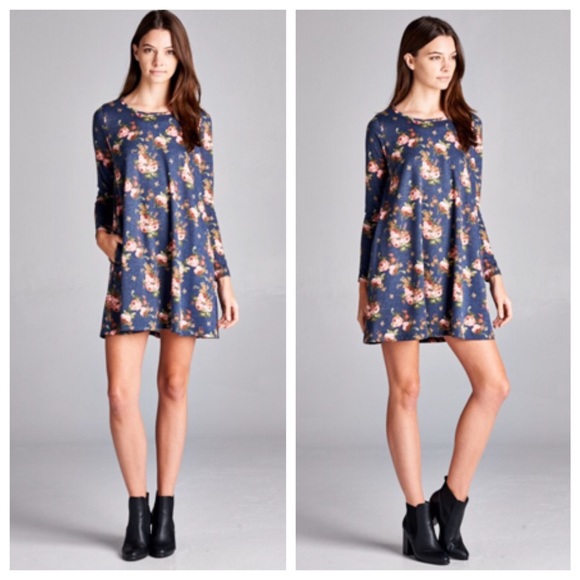 Pretty floral print swing dress - Picture 2 of 4