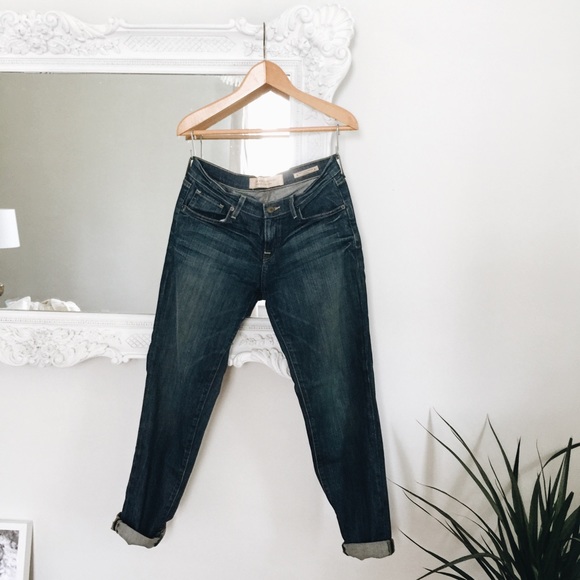 Dark Wash Boyfriend Jeans - Picture 1 of 4
