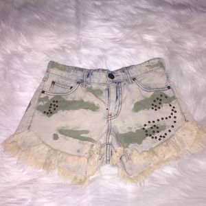 Free people Camo shorts