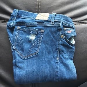 Medium Wash Hollister Distressed Skinny