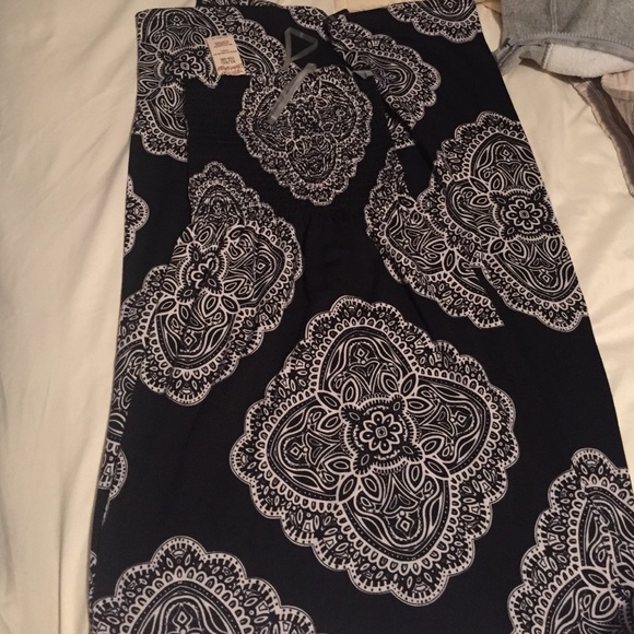 Strapless maxi dress