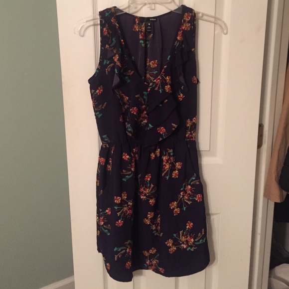 Navy floral dress