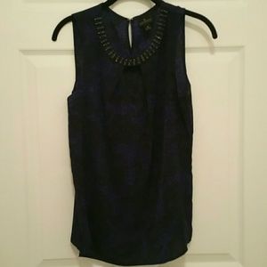 Worthington work shell - jeweled neck w cutout