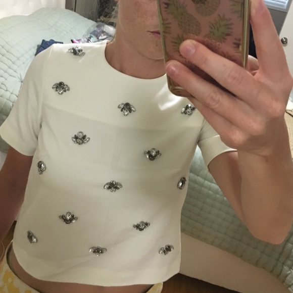 H and M embellished top