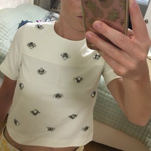 H and M embellished top