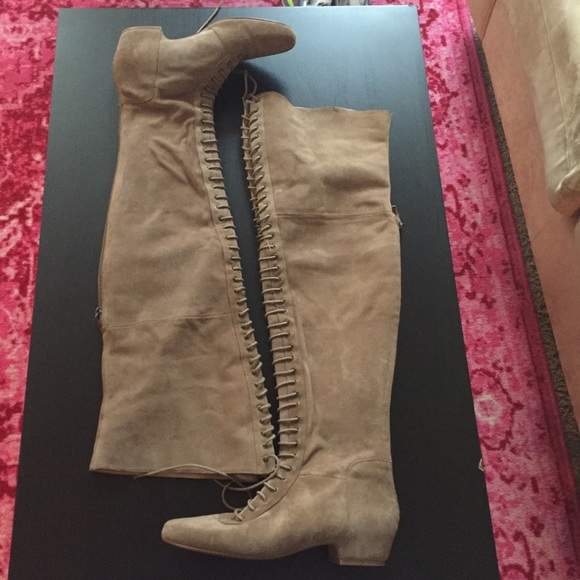 Nine West Lace Up Over the Knee Boot