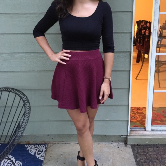 Maroon skater skirt