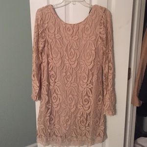 Nude lace dress