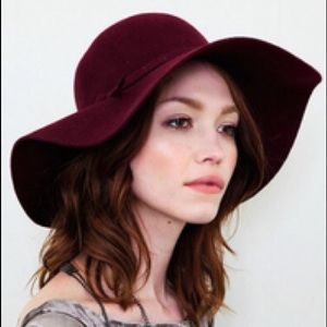 Wine floppy felt hat. $28.99 on our website