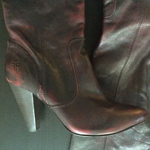 Frye Regina Tall Boot in Dark Red