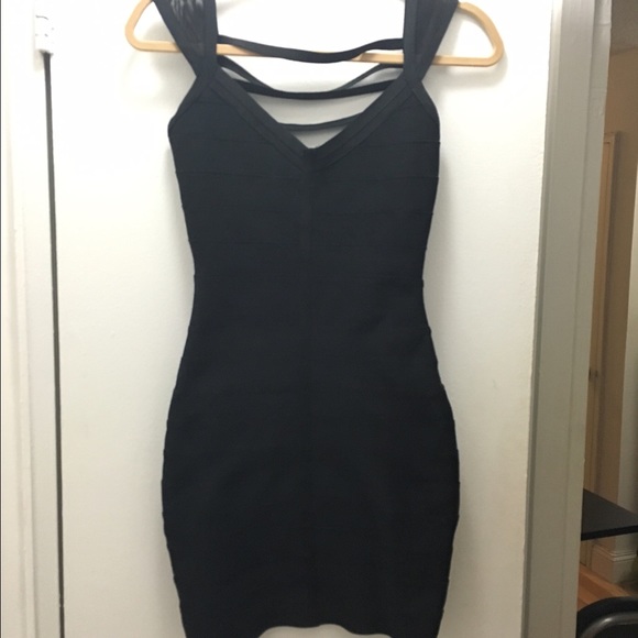NWOT black bandage dress