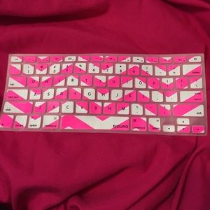Pink chevron MacBook keyboard cover