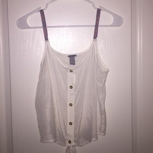 Charlotte Russe casual button down tank