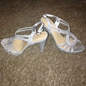 Silver Sparkly Heels