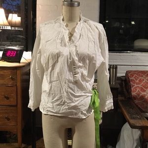 Peasant top with tie.