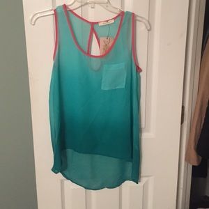 Boutique teal top