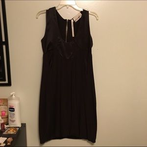 Yaya Aflalo of Reformation chocolate brown dress