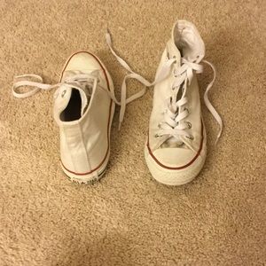 White converse high tops