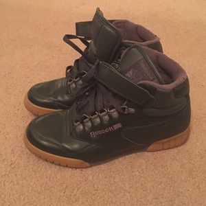 Men's Green high top reebok.
