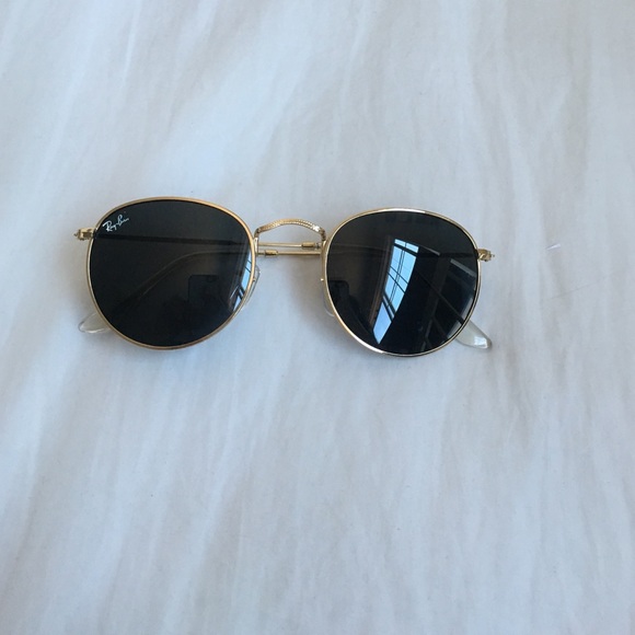Ray ban round arista gold sunglasses
