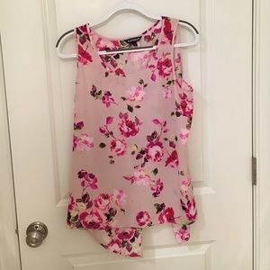 Floral open back Express tank top