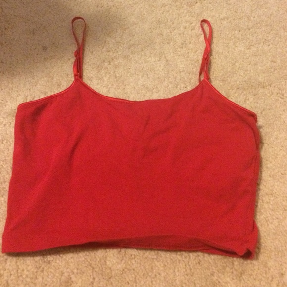 Red crop top