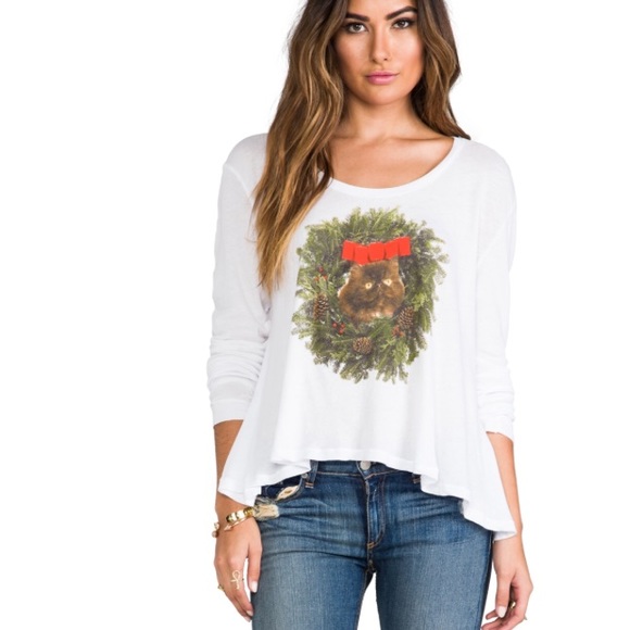 Kitty Wreath Lazy Raglan - Picture 2 of 3