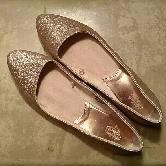Gold Glitter Flats