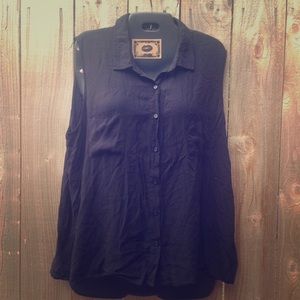 Black button up blouse