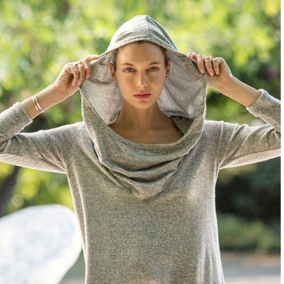 Cowl Neck Hooded Sweater - Picture 2 of 3