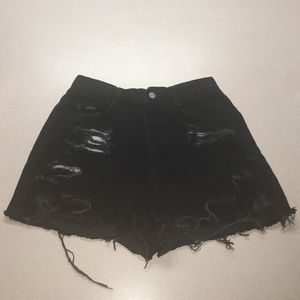 Vintage Black Jean High Waisted Shorts