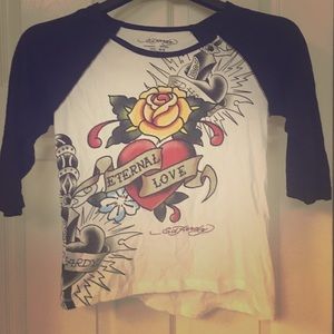 Ed Hardy Baseball Tee