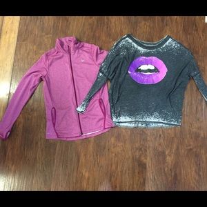 Work out Nike jacket and long sleeve shirt