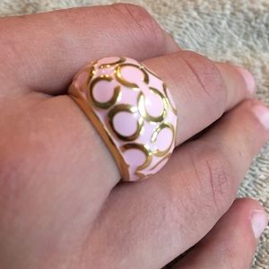 Coach Dome ring- Pink & Gold