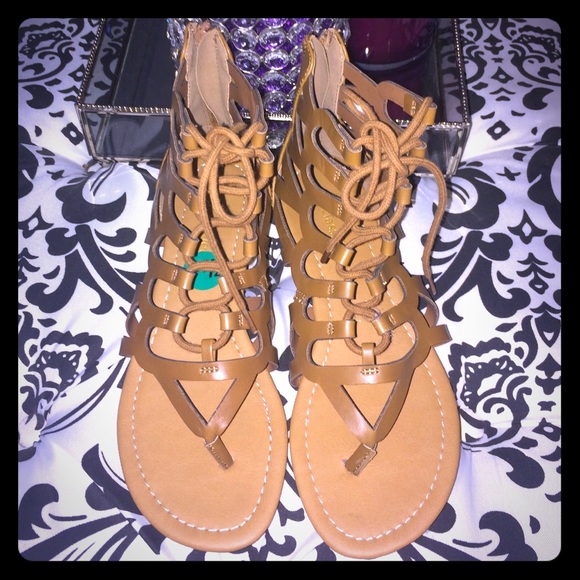 City Classified  Shoes - Lace up gladiator sandals.