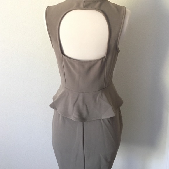 Foreign Exchange Double Zipper Taupe Dress - Picture 3 of 4