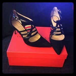 Ivanka Trump Suede Strappy Pumps