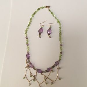 Antique looking necklace and earring set
