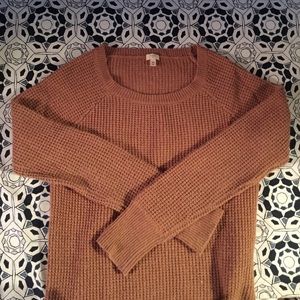 J.Crew Factory Brown Waffle Sweater-XS