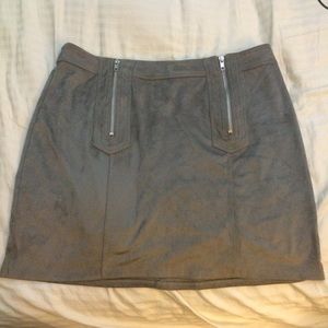 Kendall + Kylie grey suede skirt from Pacsun