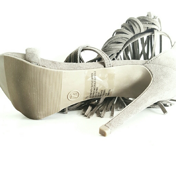 Fiona Grey Fringe Heels - Picture 4 of 4