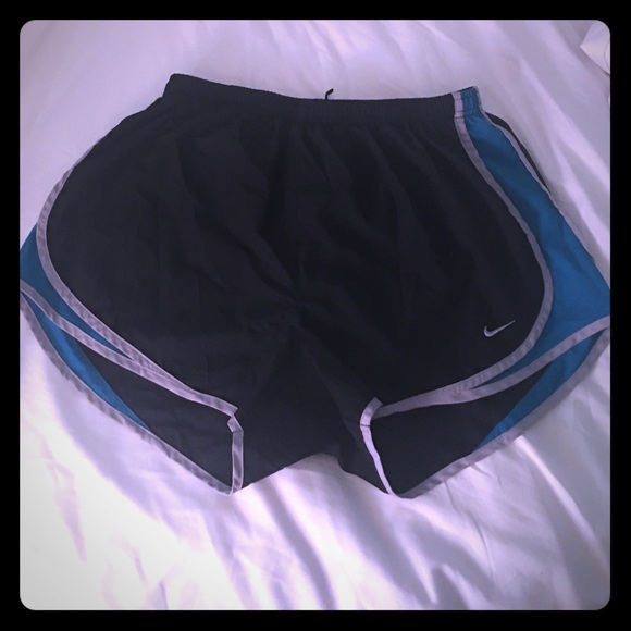 Nike Pants - Nike black and blue running short