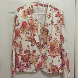 Lightweight Lauren Conrad Floral Blazer