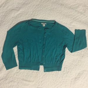 Turquoise, Old Navy cardigan!