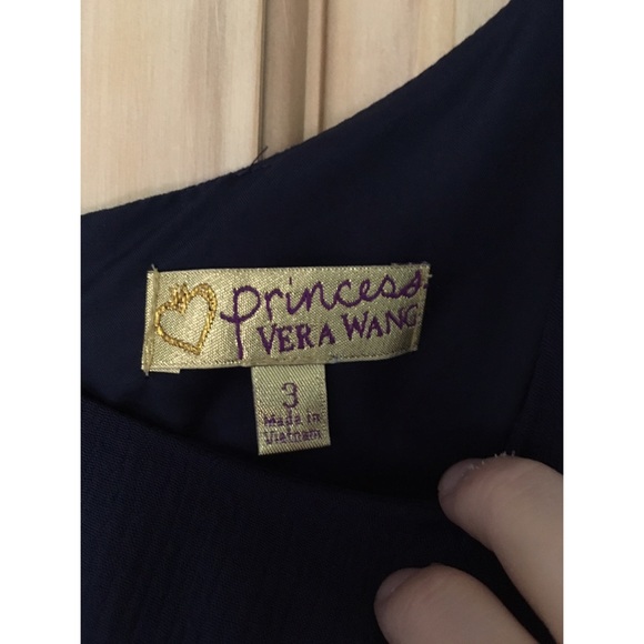 SIZE 3 PRINCESS VERA WANG NAVY BABYDOLL DRESS - Picture 3 of 4
