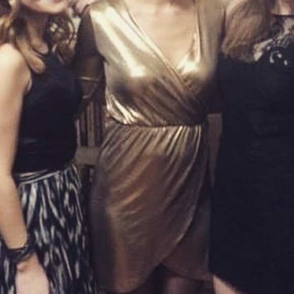 Gold Asos party dress
