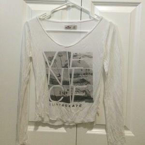 Hollister long sleeve crop top
