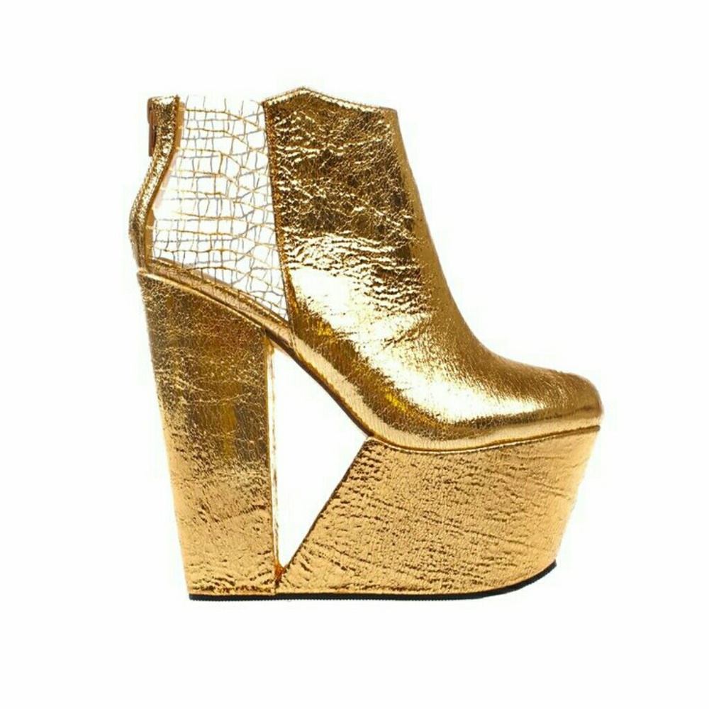 PRIVILEGED BAXTON GOLD METTALIC BOOTIES